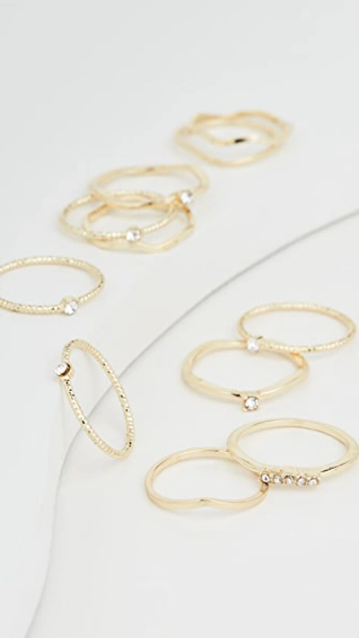 Shop Jules Smith Layered Stacking Ring Set In Gold