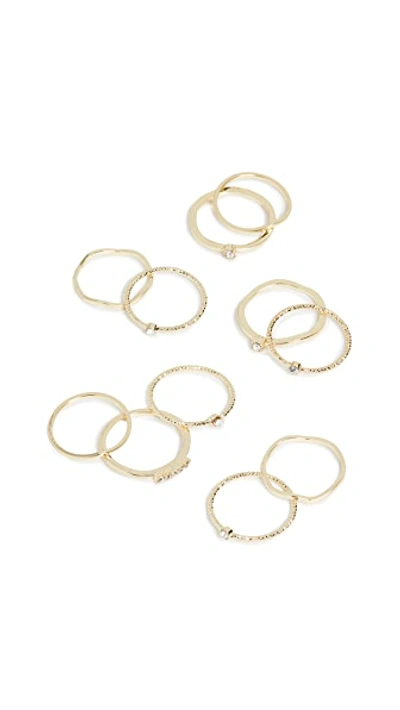 Shop Jules Smith Layered Stacking Ring Set In Gold