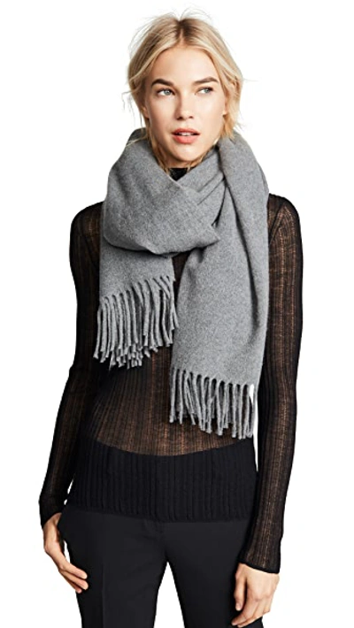 Shop Acne Studios Canada Cashmere Scarf In Grey Melange