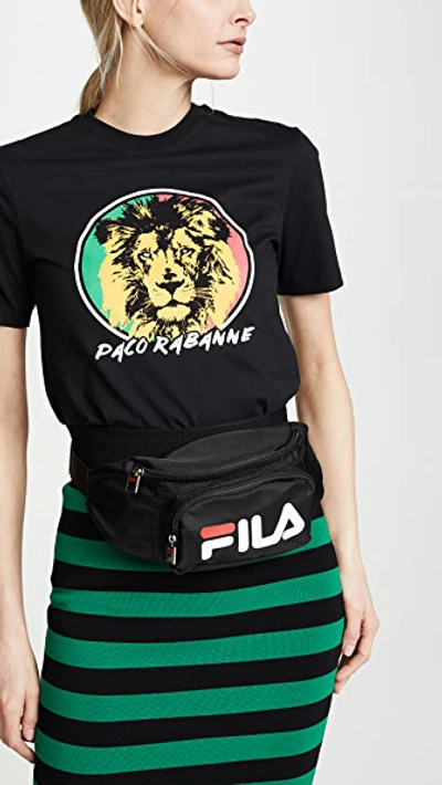 Shop Fila Fanny Pack In Black/red/white