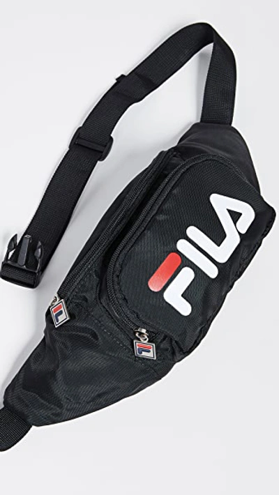 Shop Fila Fanny Pack In Black/red/white