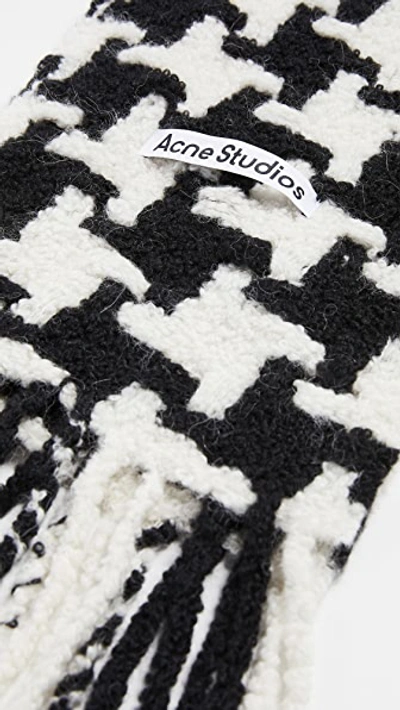 Acne Studios Fringed Houndstooth Alpaca-blend Scarf