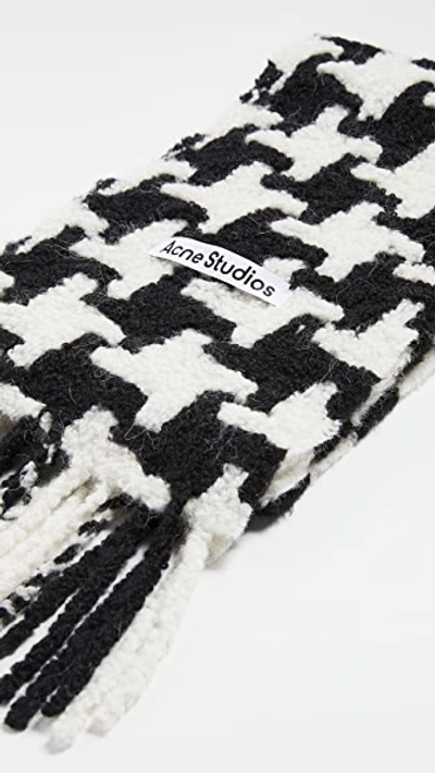 Acne Studios Fringed Houndstooth Alpaca-blend Scarf