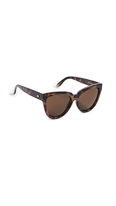 Shop Le Specs Liar Liar Sunglasses In Volcanic Tort/brown Mono