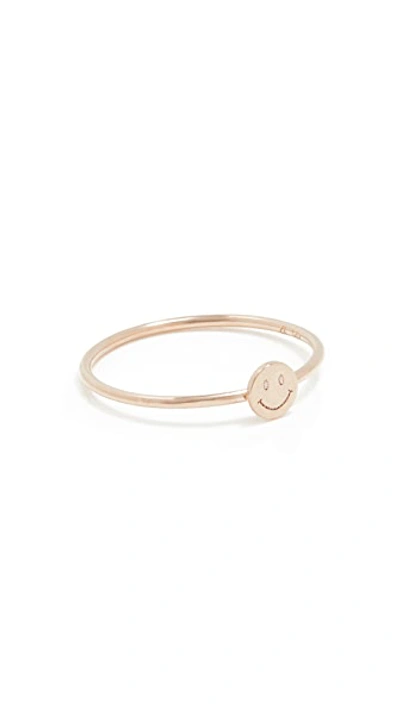 Shop Zoë Chicco Itty Bitty Symbols Ring In Gold