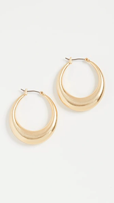 Shop Madewell Large Click Top Hoops In Vintage Gold