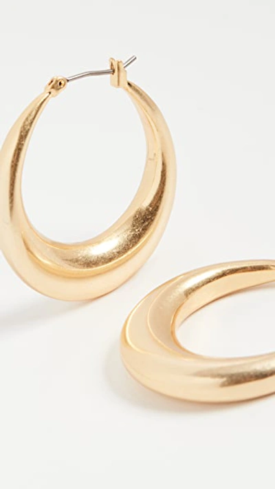 Shop Madewell Large Click Top Hoops In Vintage Gold