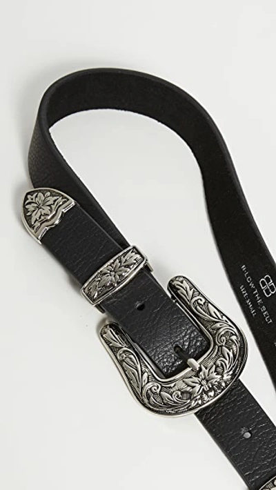 Shop B-low The Belt Baby Bri Bri Belt In Black/silver