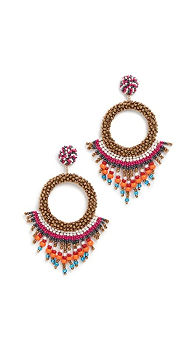Shop Deepa Gurnani Deepa By  Zahira Earrings In Fuchsia