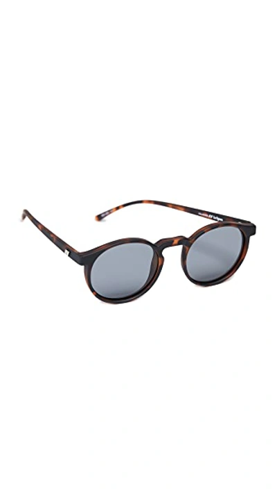 Shop Le Specs Teen Spirit Deux Sunglasses In Matte Tort