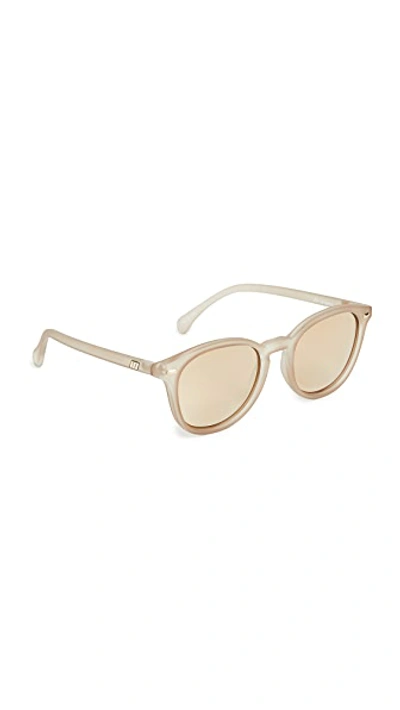 Shop Le Specs Bandwagon Sunglasses In Matte Stone