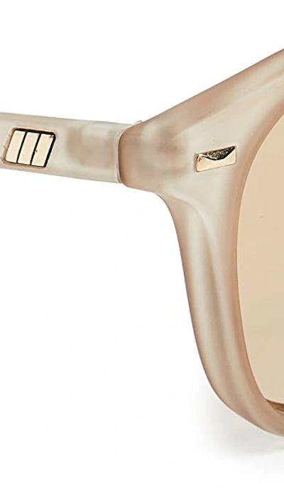 Shop Le Specs Bandwagon Sunglasses In Matte Stone