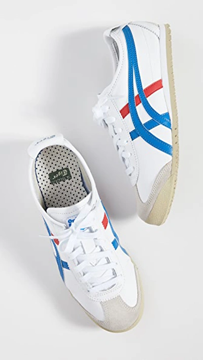 Shop Onitsuka Tiger Mexico 66 Sneakers In White/blue