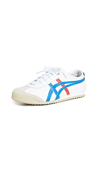 Shop Onitsuka Tiger Mexico 66 Sneakers In White/blue