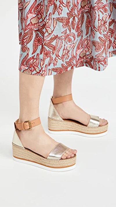 Shop See By Chloé Glyn Espadrilles Light Gold