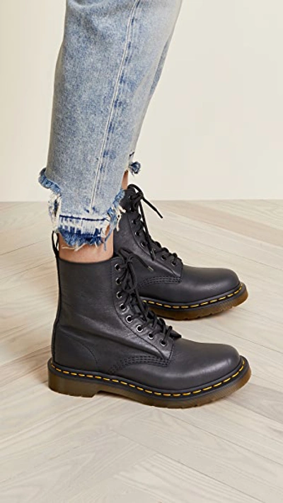 Dr. Martens 1490 1461 Mm6 Leather Lace Up Boots In Black