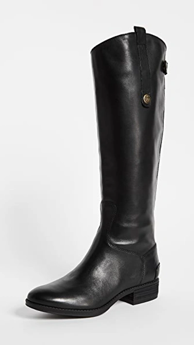 Shop Sam Edelman Penny Riding Boots In Black