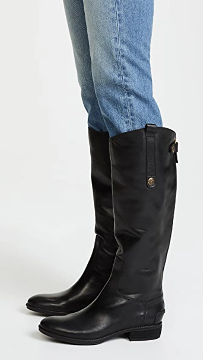 Shop Sam Edelman Penny Riding Boots In Black