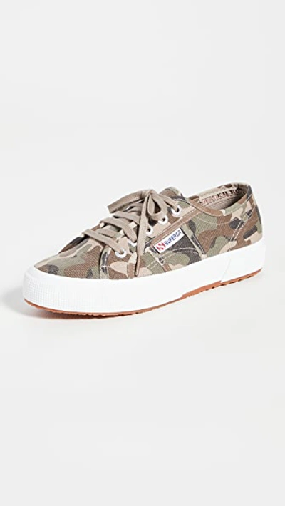 Shop Superga 2750 Camo Print Sneakers In Camoflage