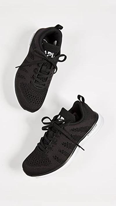 Apl Athletic Propulsion Labs Techloom Breeze Knit Running Shoe In Black/white/black