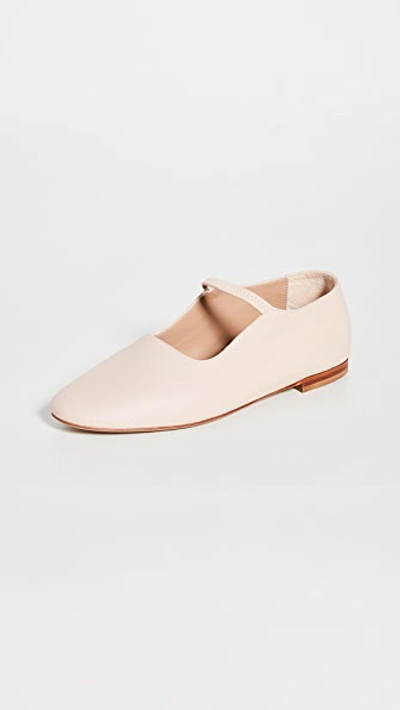 Shop Mansur Gavriel Glove Mary Janes In Rosa