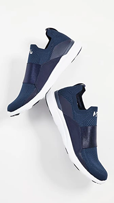 Shop Apl Athletic Propulsion Labs Techloom Bliss Sneakers In Navy/white