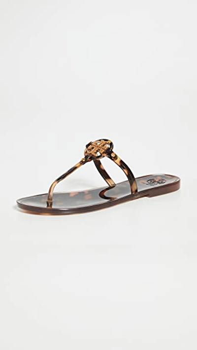Tory Burch Mini Miller Flat Thong Sandals In Tortoise | ModeSens
