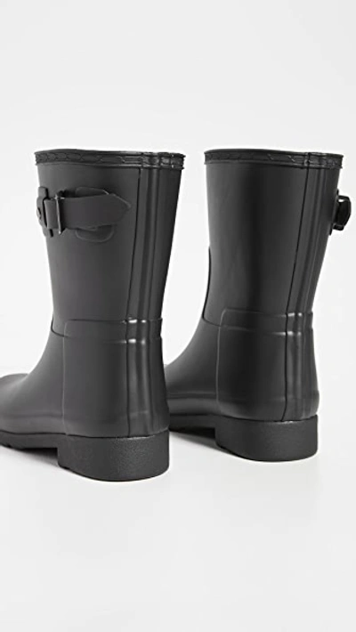 Hunter Original Refined Short Waterproof Rain Boot In Black