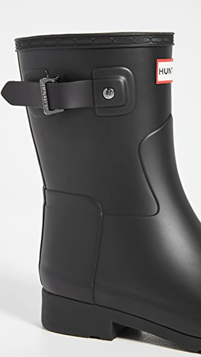Hunter Original Refined Short Waterproof Rain Boot In Black