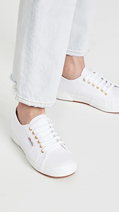 Shop Superga 2750 Cotu Classic Sneakers Pale Gold