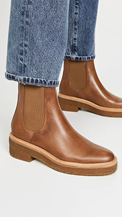 Loeffler Randall Crepe Sole Chelsea Boots In Safari