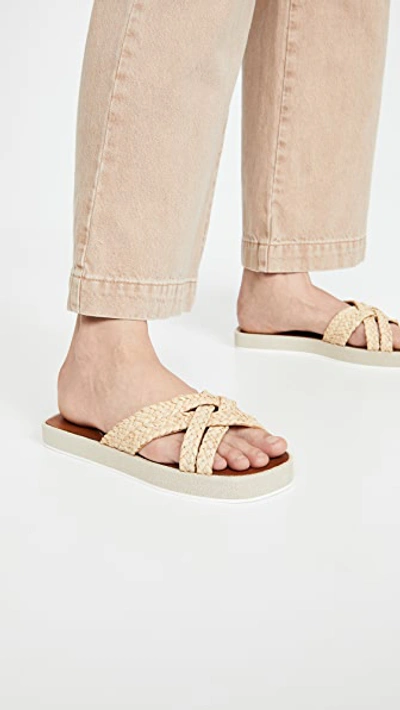 Shop Clergerie Gael Slide Sandals In Natural