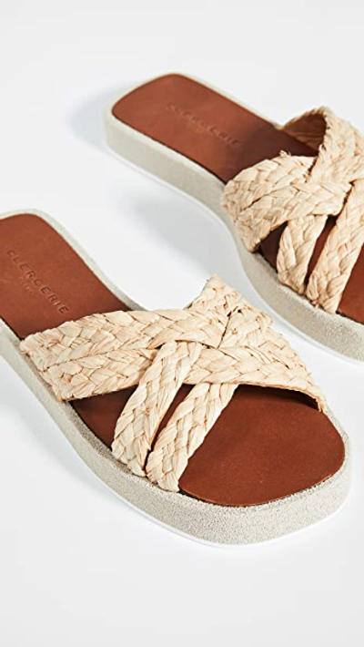 Shop Clergerie Gael Slide Sandals In Natural