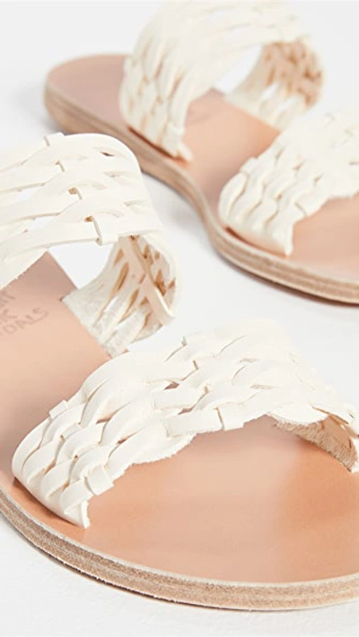 Shop Ancient Greek Sandals Melia Woven Sandals In Off White