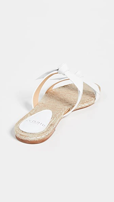 Shop Alexandre Birman Clarita Braided Flat Sandals In White/natural