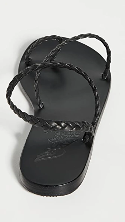 Shop Ancient Greek Sandals Eleftheria Sandals Black