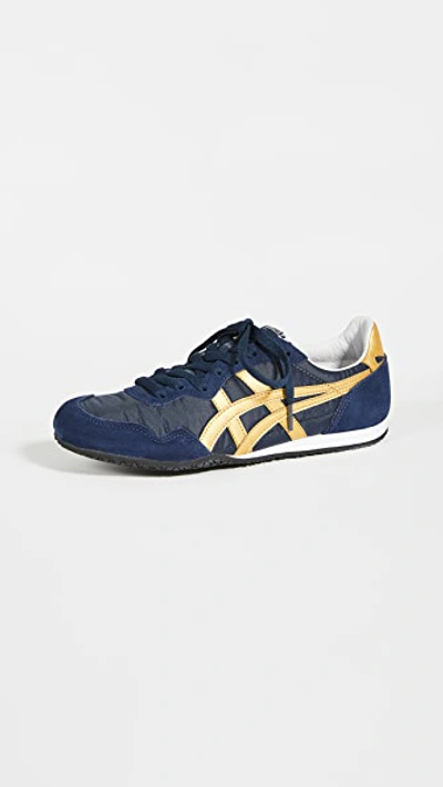 Onitsuka Tiger Serrano Sneakers In Midnight/pure Gold | ModeSens