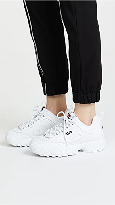 Fila White Polyester Sneaker In White