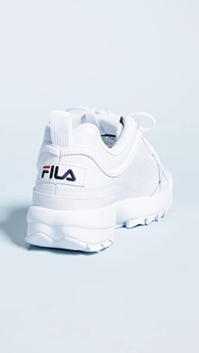 Fila White Polyester Sneaker In White