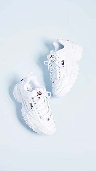 Fila White Polyester Sneaker In White