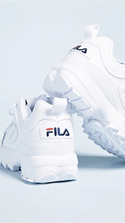 Fila White Polyester Sneaker In White