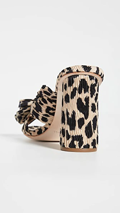 Shop Loeffler Randall Penny Pleated Bow Sandals Leopard