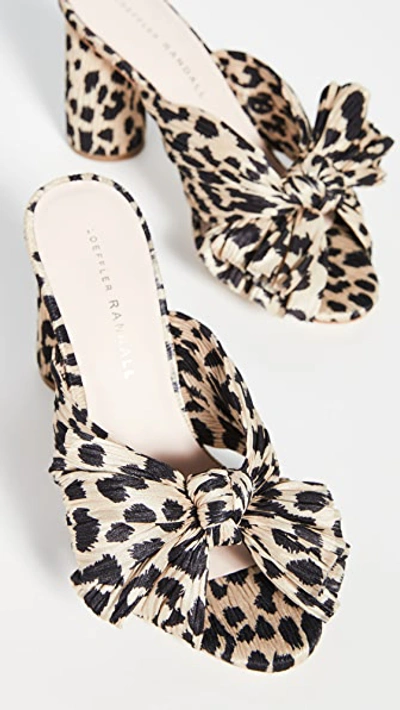 Shop Loeffler Randall Penny Pleated Bow Sandals Leopard