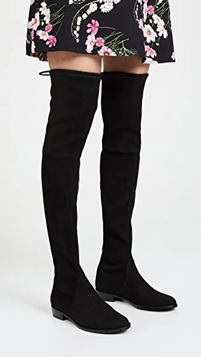 Stuart Weitzman Over-the-knee Boots With Luxurious Suede Finish And Elegant Design In Black