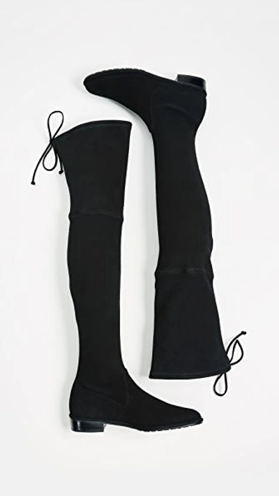 Stuart Weitzman Over-the-knee Boots With Luxurious Suede Finish And Elegant Design In Black