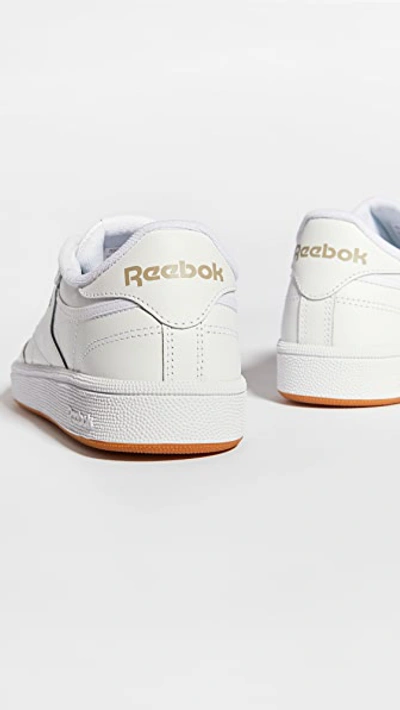 Reebok Club C 85 Classic Lace Up Sneakers White/light Grey In White/light Grey