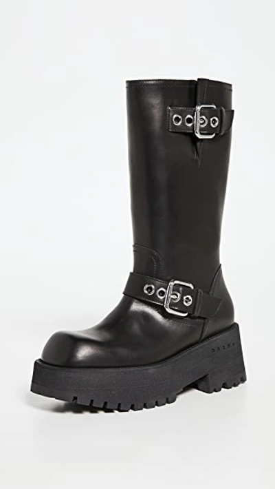 Marni 60mm Army Leather Biker Boots In Black | ModeSens