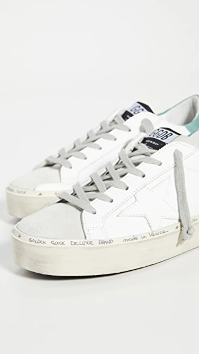 Shop Golden Goose Hi Star Sneakers In White/anise
