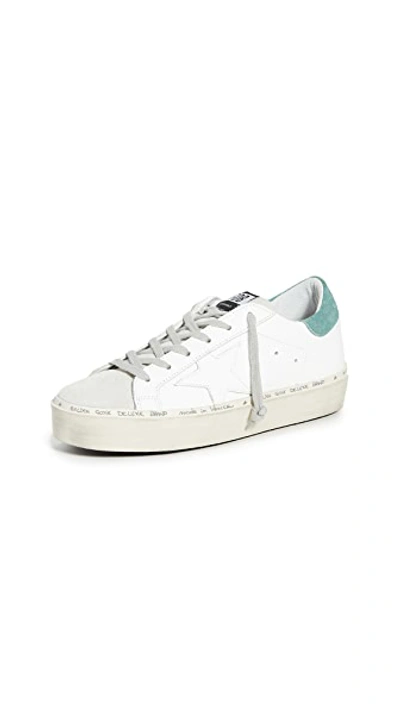 Shop Golden Goose Hi Star Sneakers In White/anise