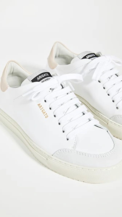 Shop Axel Arigato Clean 90 Triple Sneakers In White/pink